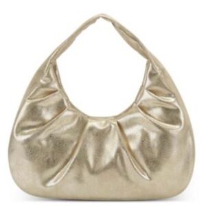 Gold metallic shoulder bag